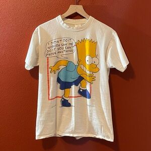 Vintage The Simpsons Men’s Bart Simpson “I Didn’t Do It” Single Stitch Tee Shirt